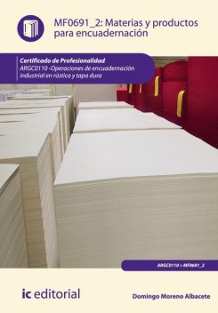 Materias y productos para encuadernación. ARGC0110, Domingo Moreno Albacete
