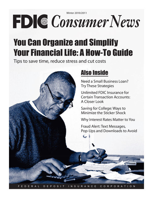 You Can Organize and Simplify Your Financial Life: A How-To Guide, Federal Deposit Insurance Corporation