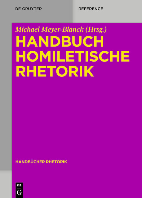 Handbuch Homiletische Rhetorik, Michael Meyer-Blanck