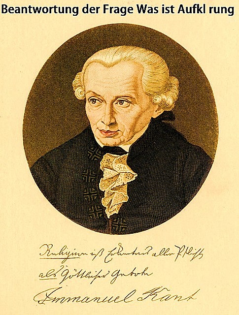 Beantwortung der Frage, Immanuel Kant
