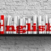 ”books in the original language” – en bokhylla, Korinna