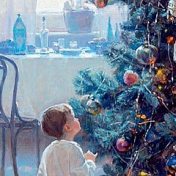 ”Christmas Shelf” – en bokhylla, Anton Kokoreff